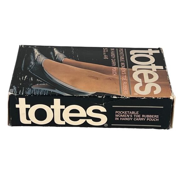 Totes Pocketable Toe Rubbers Vintage 80s Shoe Protectors Pumps Heels Size Small - Picture 5 of 5
